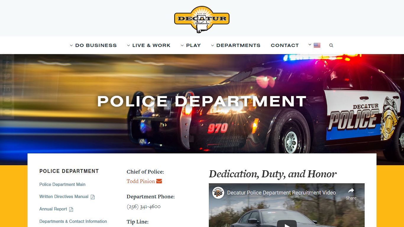 Police Department - City of Decatur, Alabama